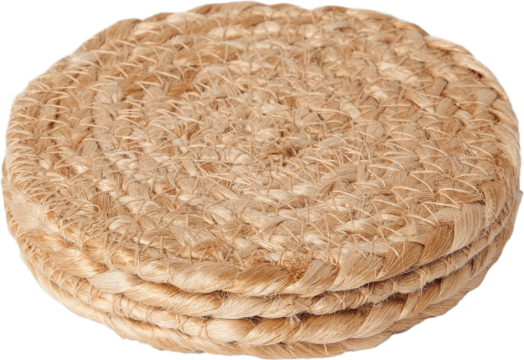 Glasunderlägg i jute NATURE, 4-pack, från Åhléns Home, i färgen Natur.