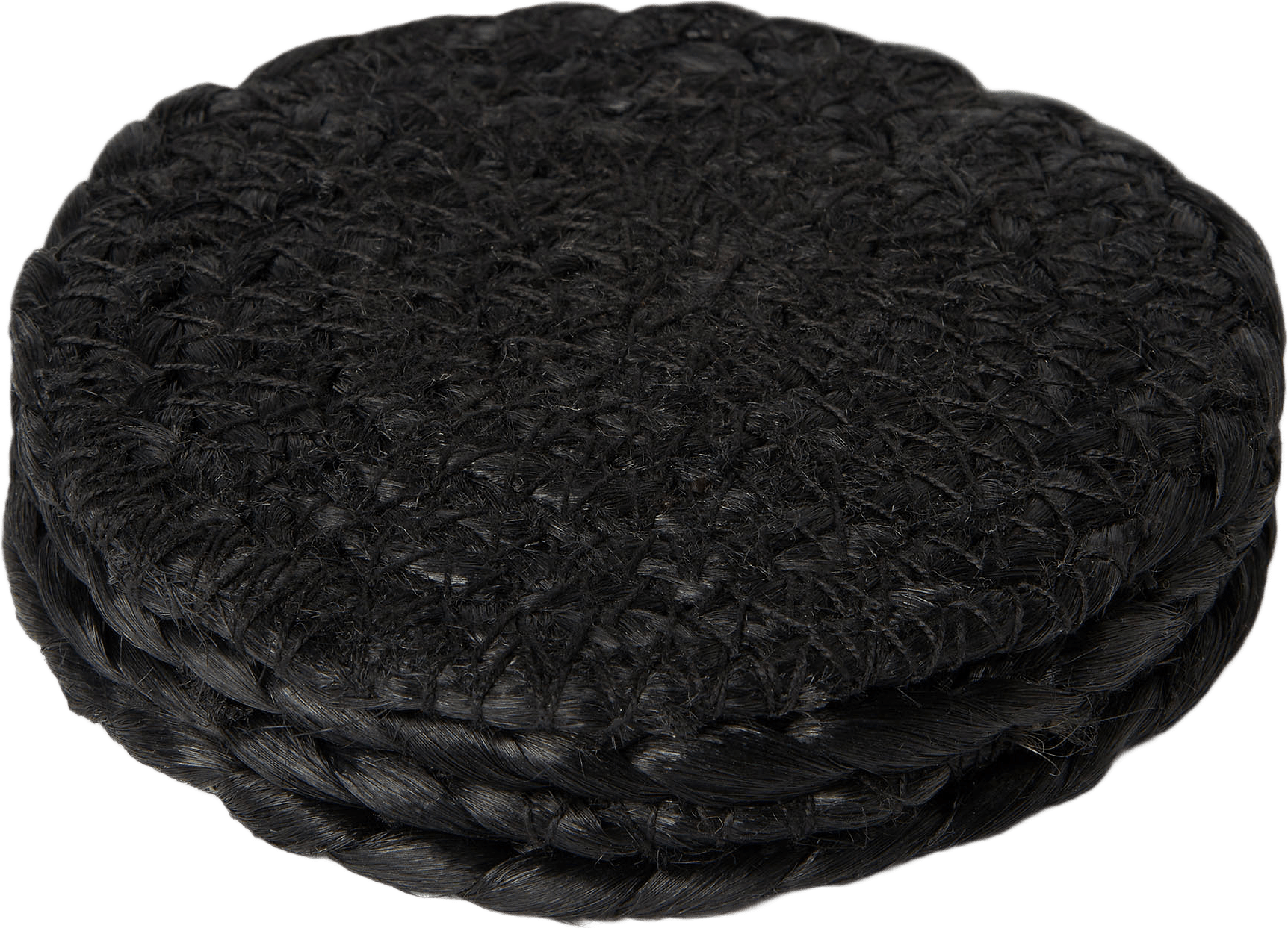 Glasunderlägg i jute NATURE, 4-pack, från Åhléns Home, i färgen Black.