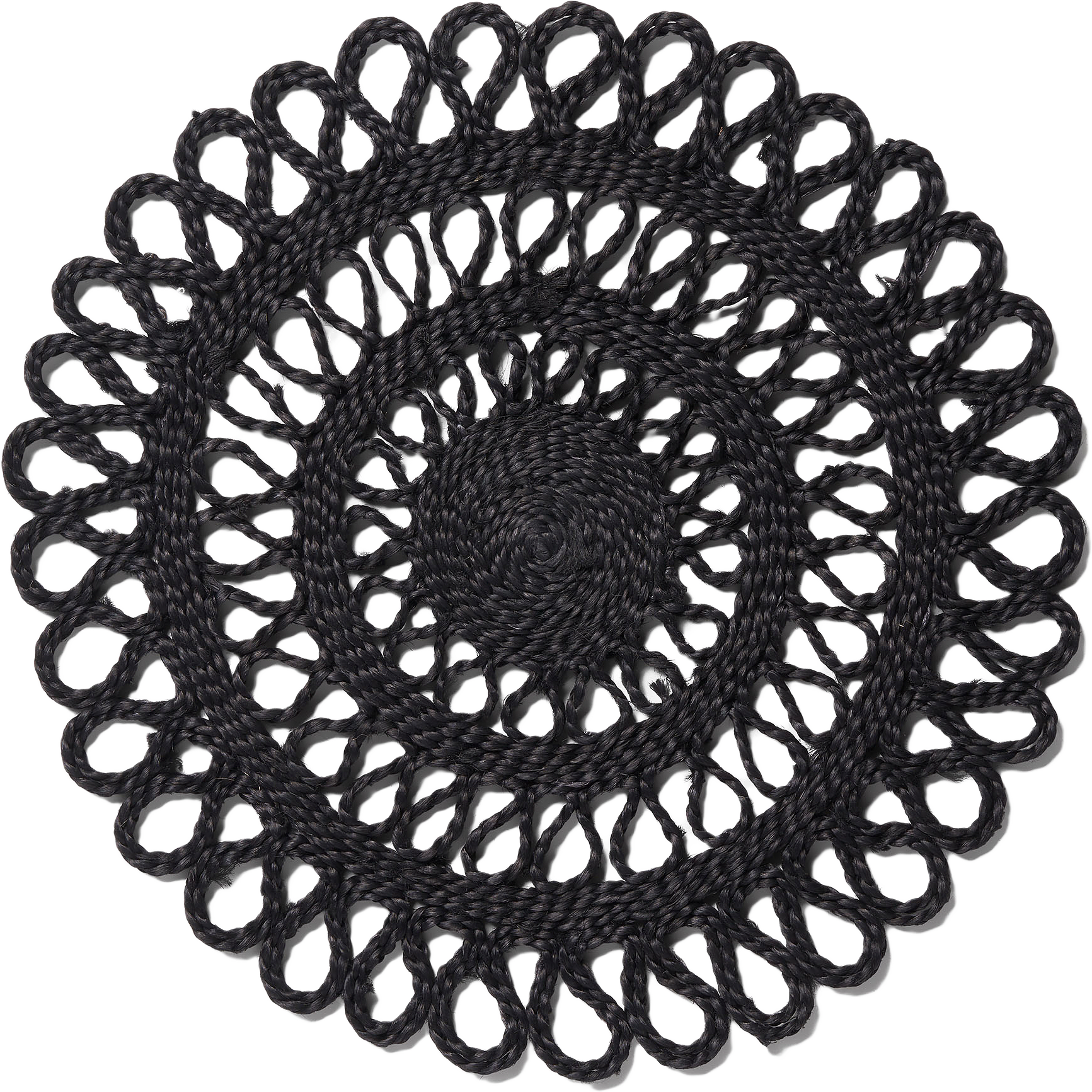 Bordstablett i jute FLEUR, från Åhléns Home, i färgen Black.