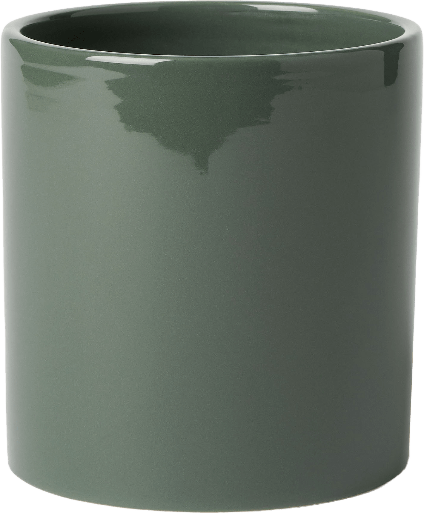 Kruka i stengods TAGE 13,5 cm, från Åhléns Home, i färgen Dark Green.