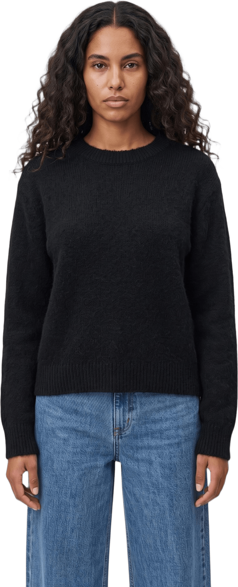 Tröja i ull- och alpackamix LANA, från Carin Wester, i färgen Black.