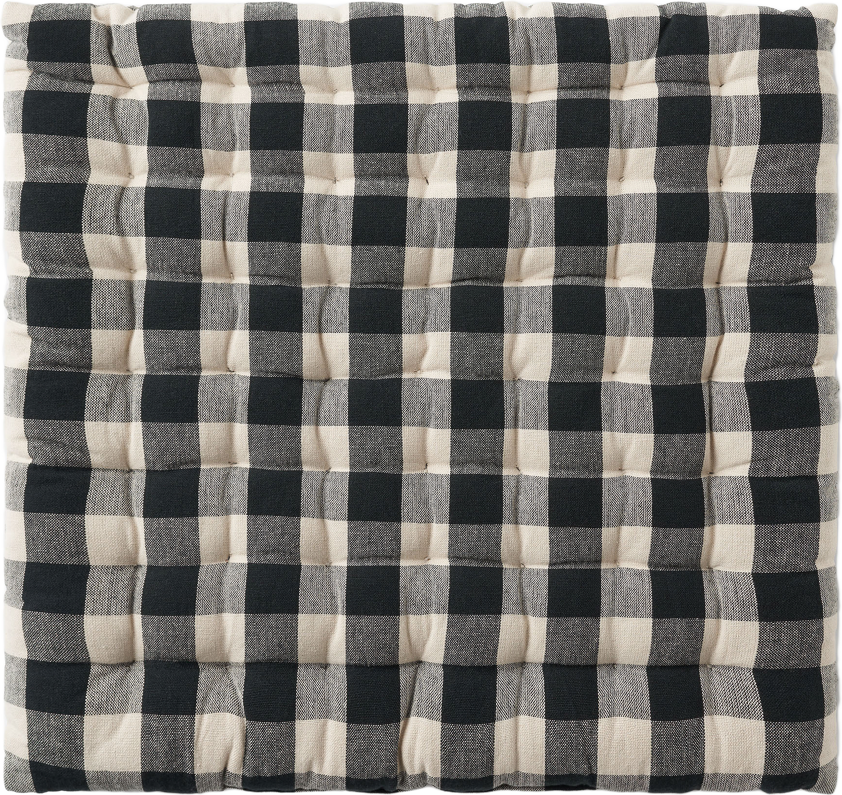 Sittdyna med tuftningar GINGHAM 40x40 cm, från Åhléns Home, i färgen Black.