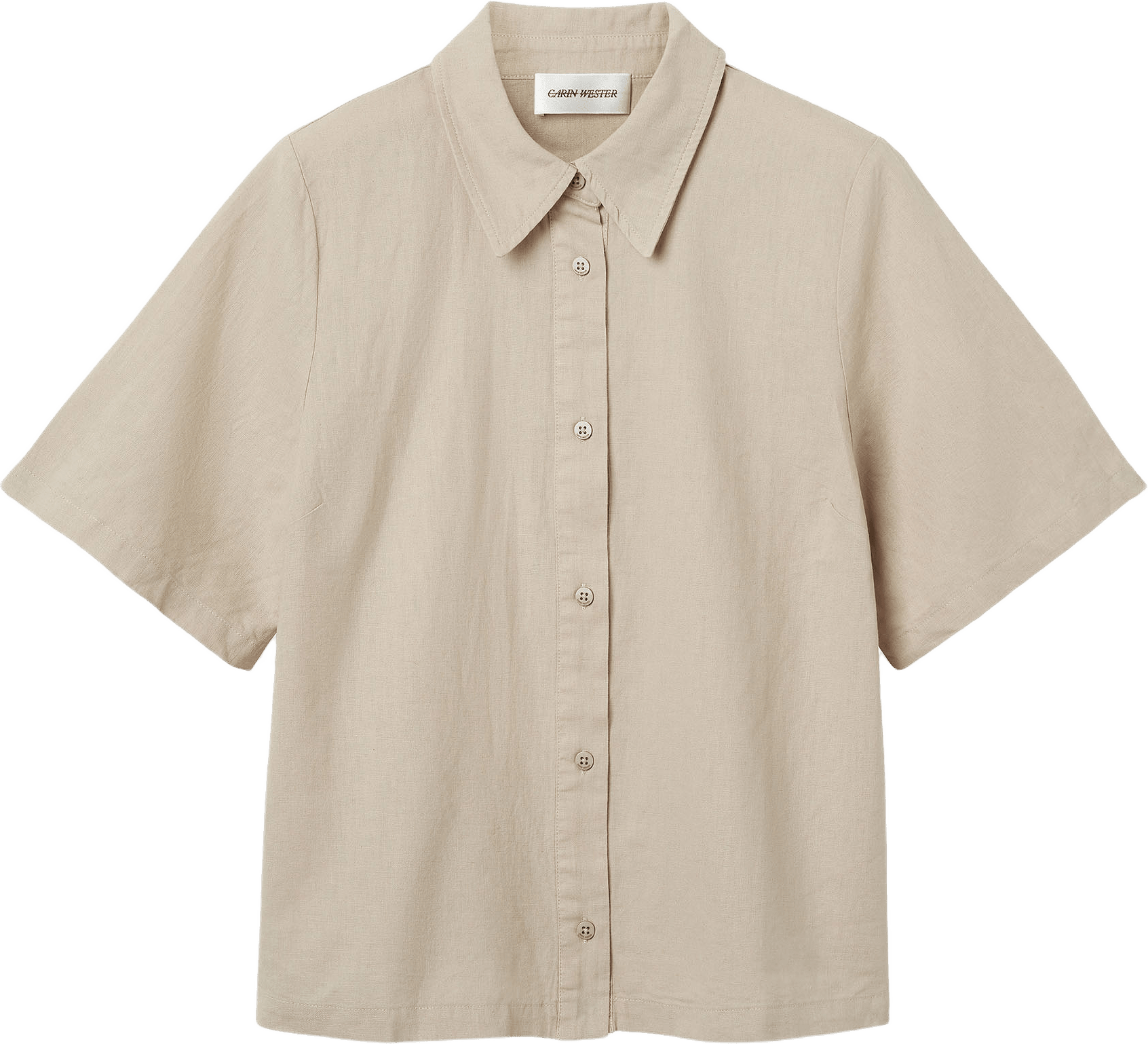 Skjortblus i linnemix FRIDEN, från Carin Wester, i färgen Beige.