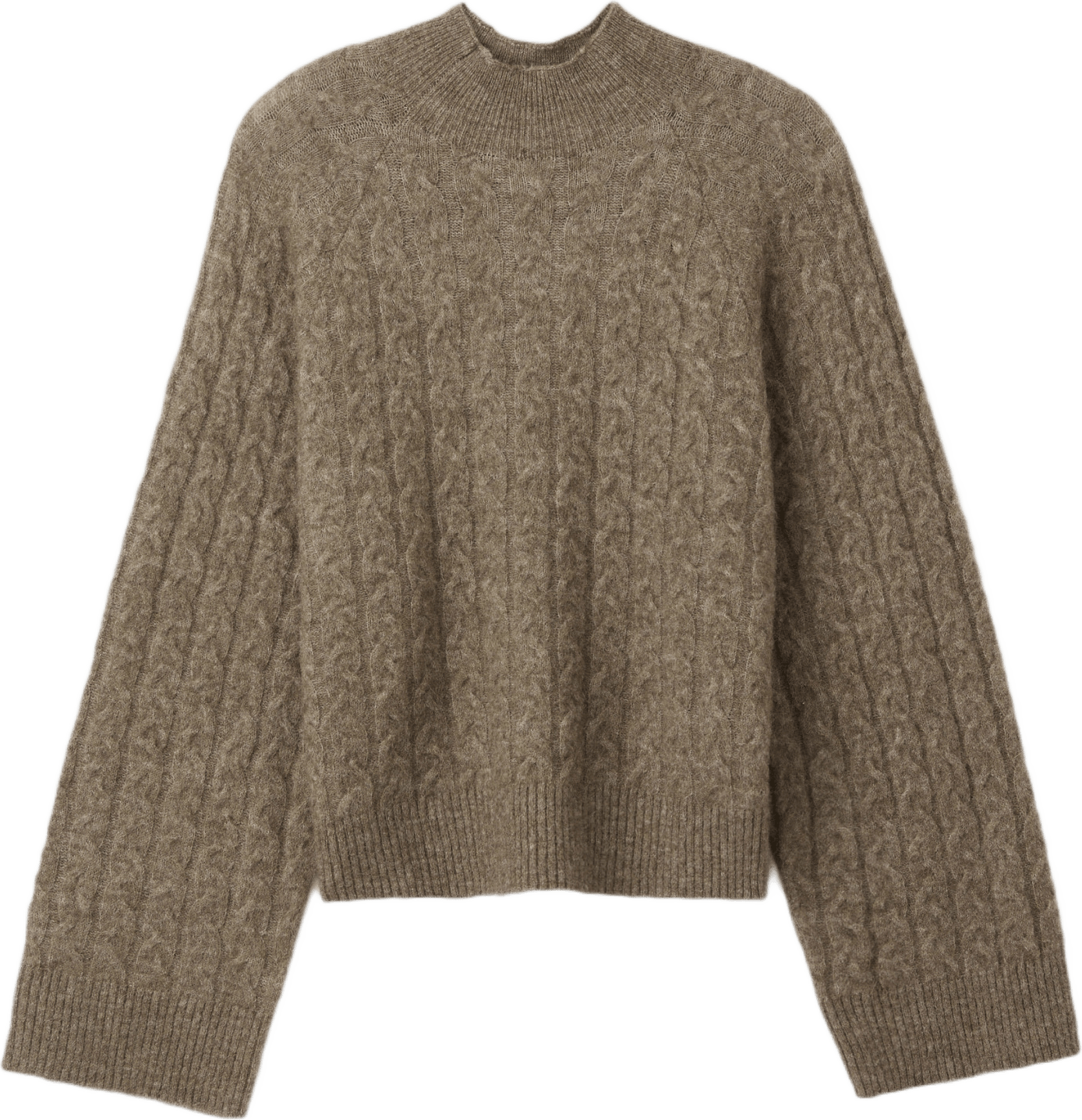 Kabelstickad tröja BIARRITZ, från Carin Wester, i färgen Mole melange.