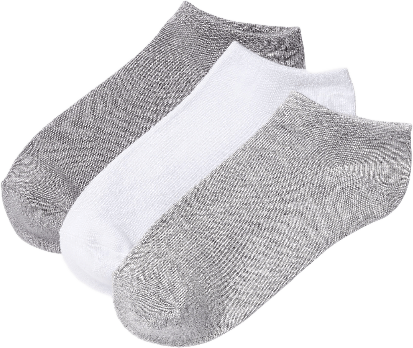 Ankelstrumpor i bambumix, 3-pack, från Å WOMAN, i färgen Grey.