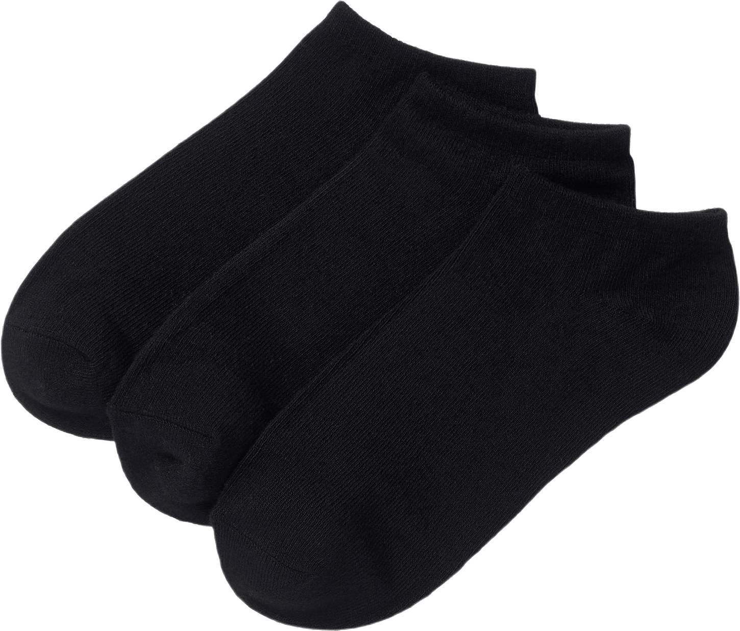 Ankelstrumpor i bambumix, 3-pack, från Å WOMAN, i färgen Black.