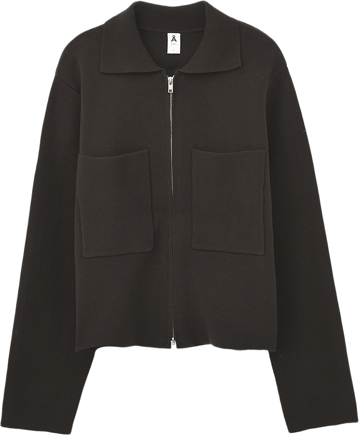 Cardigan med dragkedja CROSS, från Å WOMAN, i färgen Brown.