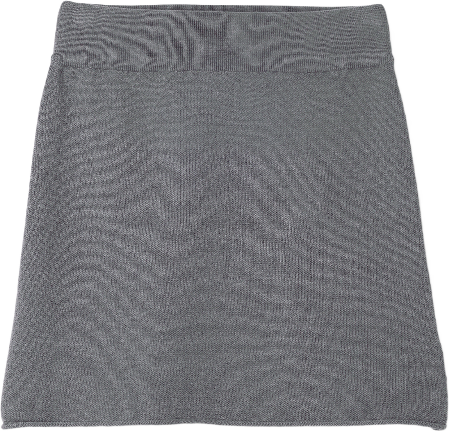 Finstickad kjol TINTIN, från Å WOMAN, i färgen Dk Grey Mel.