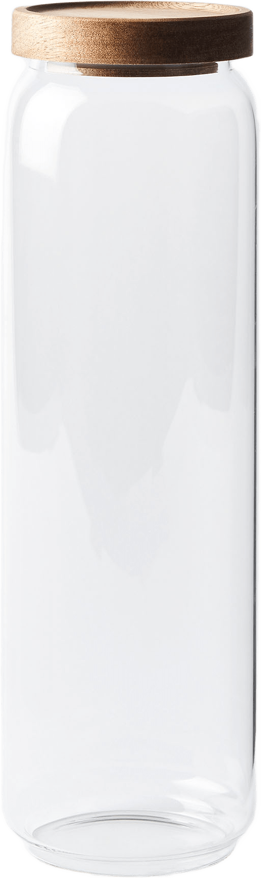 Glasburk med trälock LUCA 29 cm, från Åhléns Home, i färgen Clear.