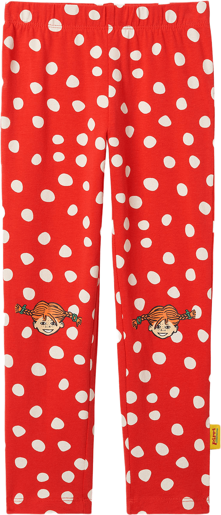 Pippi Långstrump-leggings SOMMAR, från PIPPI, i färgen Fiery Red.