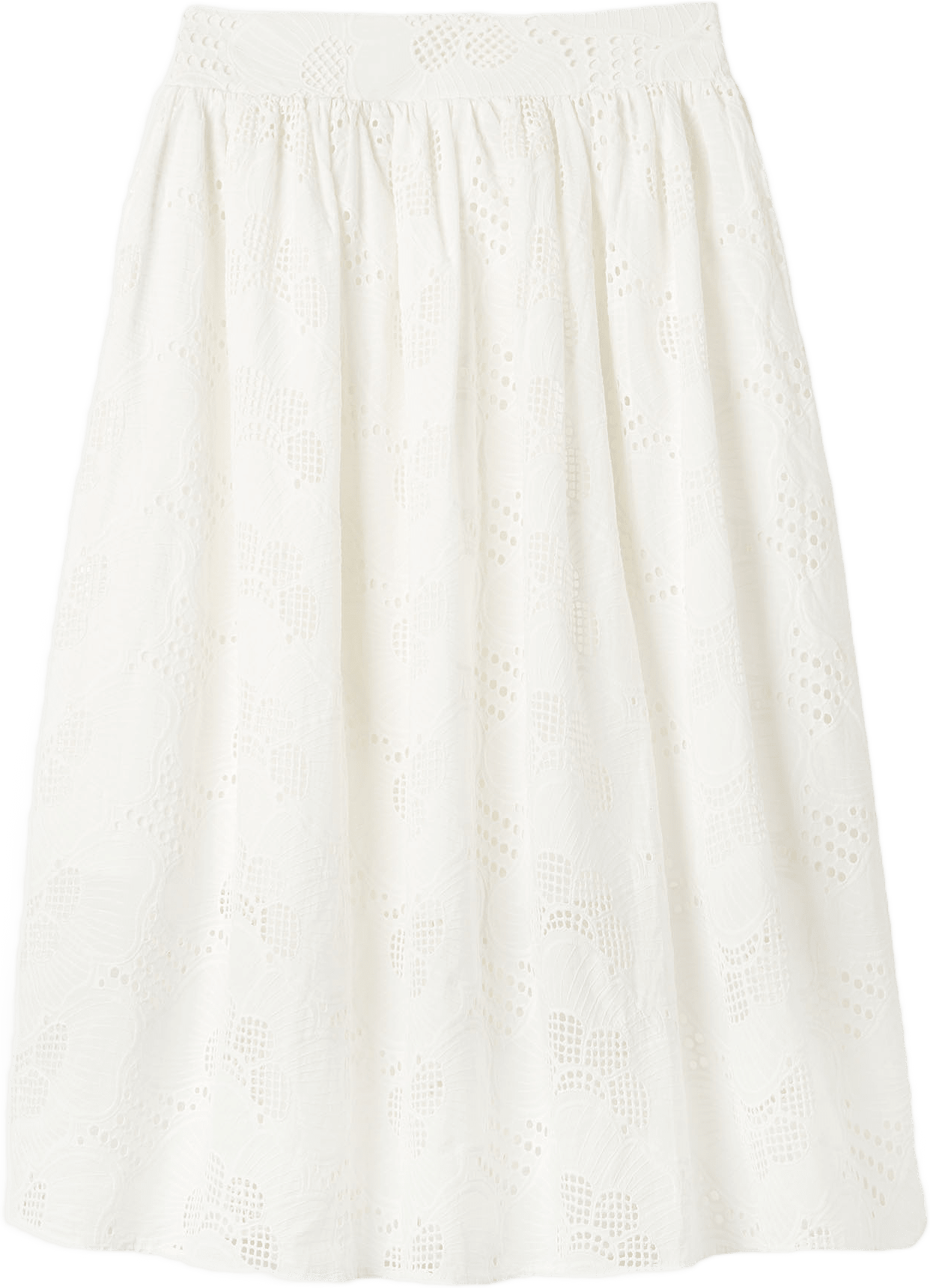 Kjol med broderie anglaise IA, från Carin Wester, i färgen White.