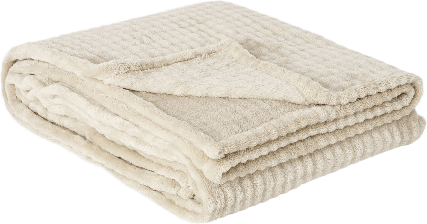 Pläd SOFT 130x170 cm, från Åhléns Home, i färgen Beige.