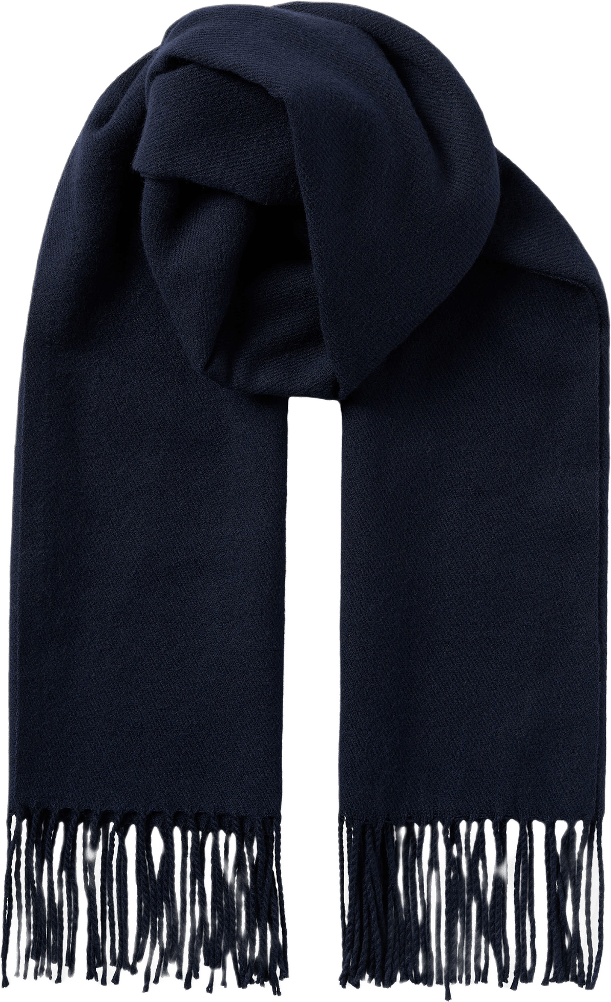 Halsduk med fransar BO, från Å MAN, i färgen Navy.
