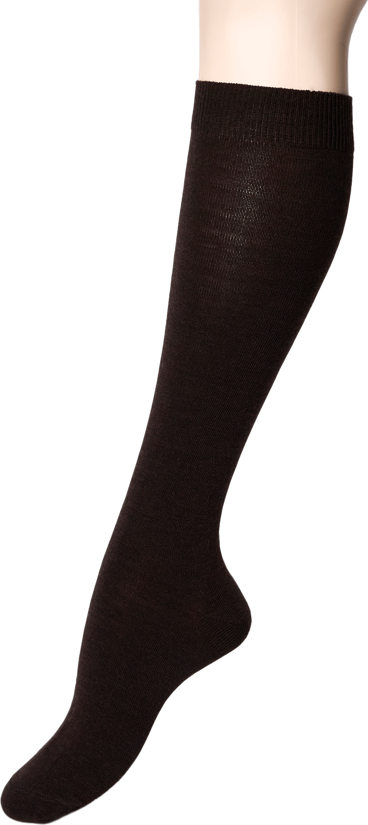 Knästrumpor i merinoullmix, från Å WOMAN, i färgen Dark Brown Melange.