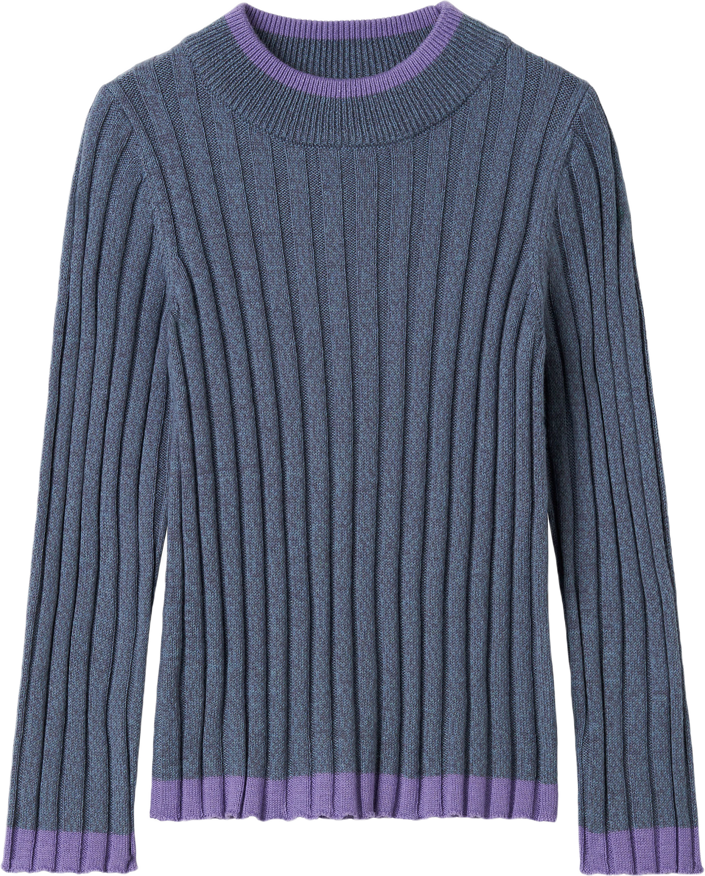 Ribbstickad tröja ESME, från RIKIKI, i färgen Blue.