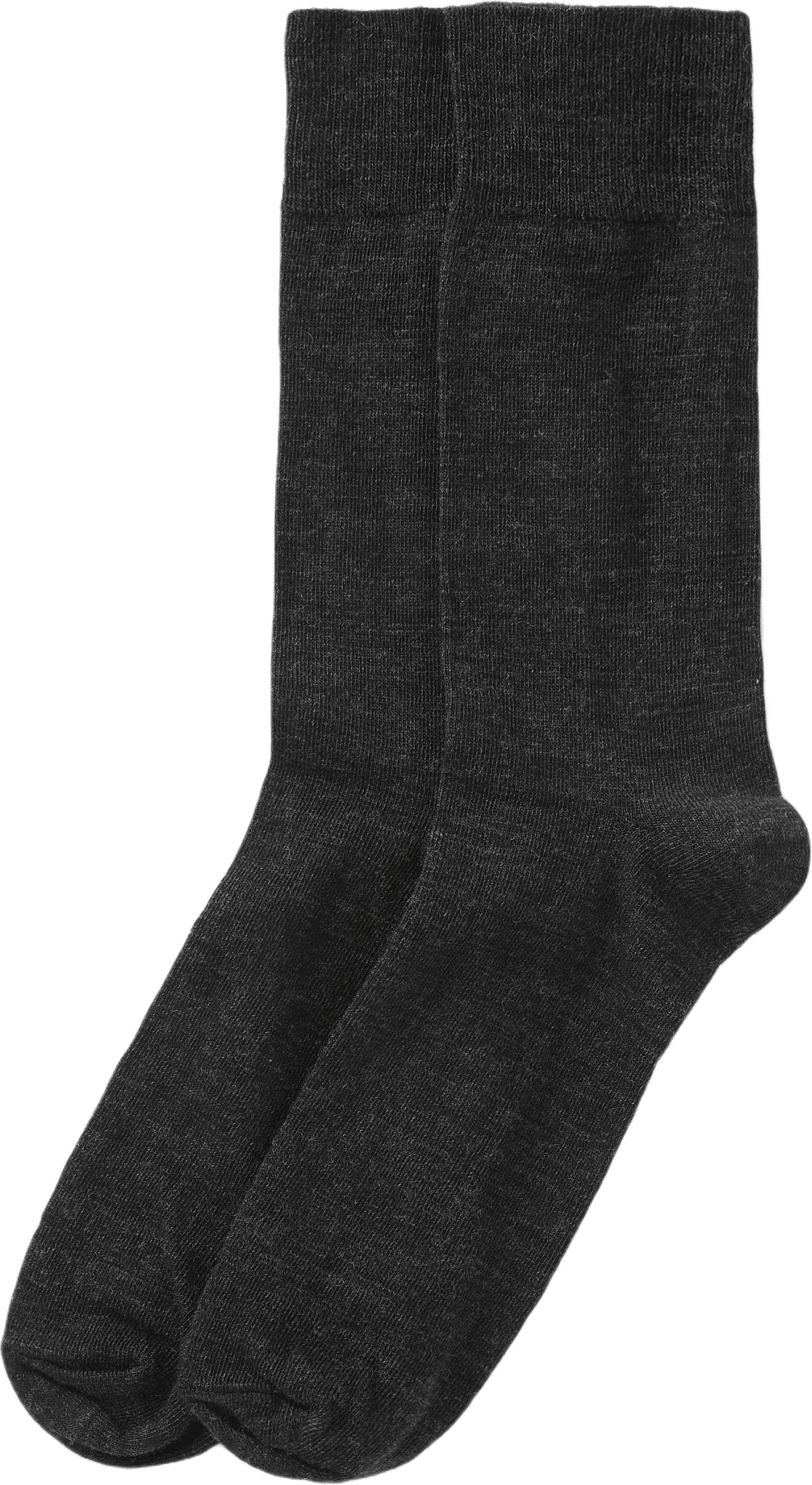 Strumpor i merinoullmix, 2-pack, från Å MAN, i färgen Dark Grey Melange.