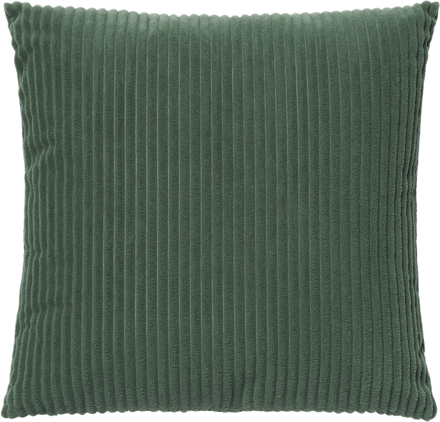 Ribbad kudde SOFTA 45x45 cm, från Åhléns Home, i färgen Dark Green.