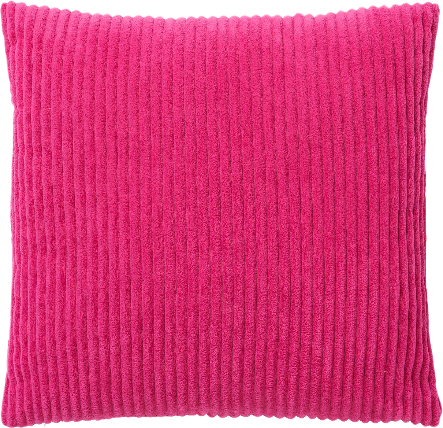 Ribbad kudde SOFTA 45x45 cm, från Åhléns Home, i färgen Hot Pink.