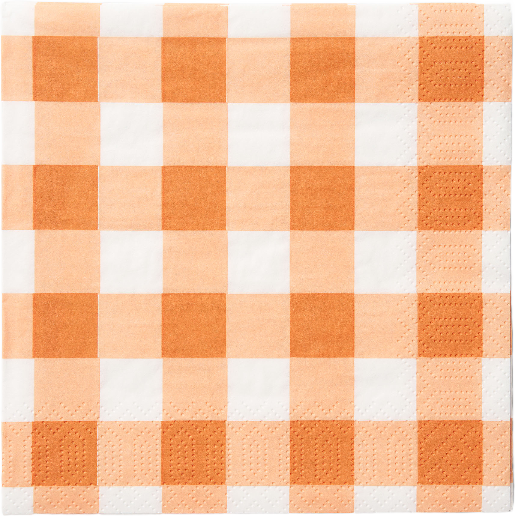 Pappersservetter GINGHAM 33x33 cm, från Åhléns Home, i färgen Orange.