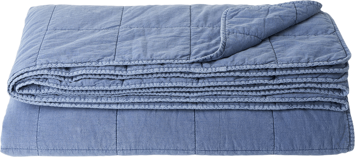 Quiltat överkast CELIA 180x240 cm, från Åhléns Home, i färgen Mid Blue.