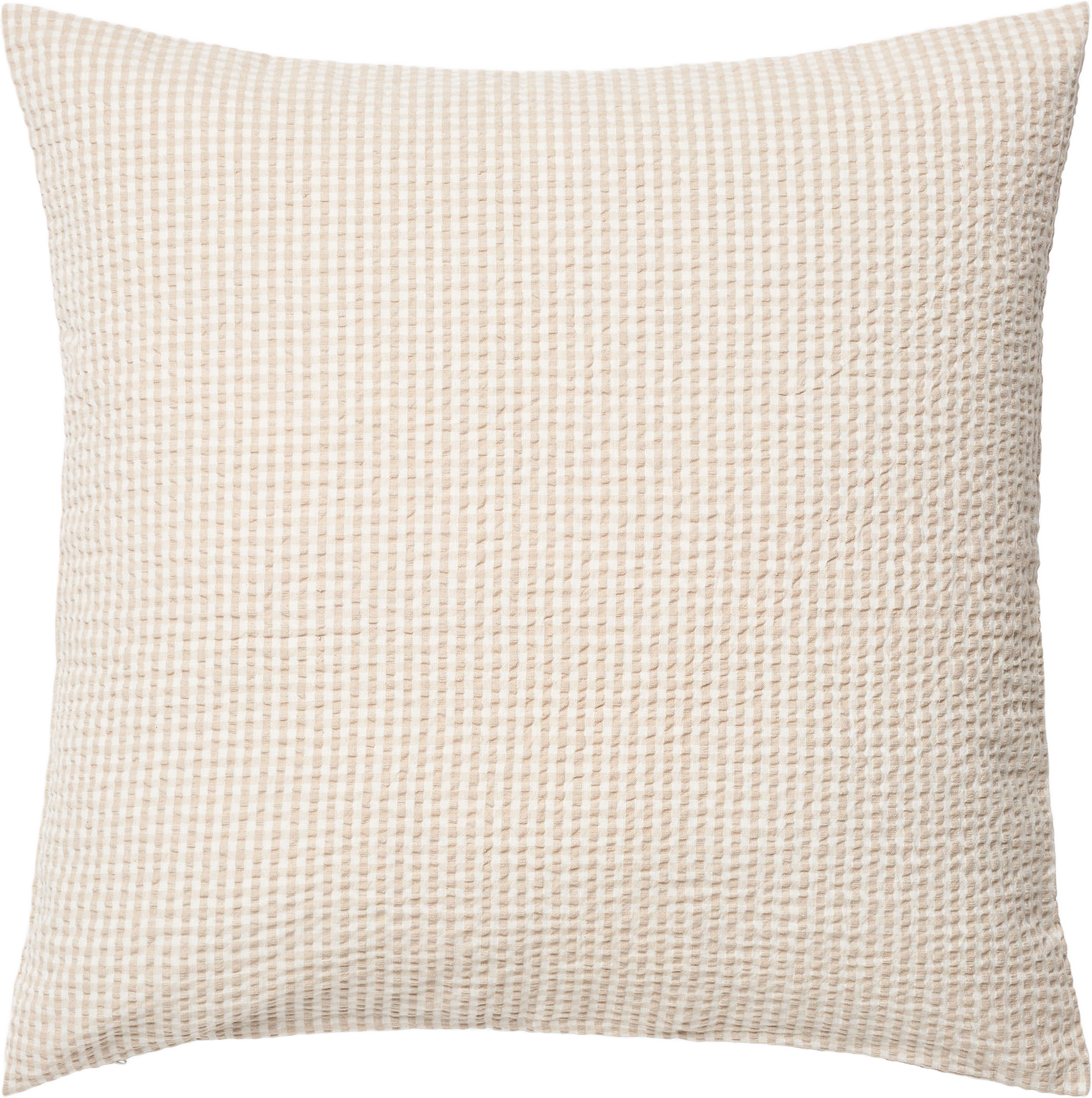 Kuddfodral MINI GINGHAM 50x50 cm, från Åhléns Home, i färgen Off White/Beige.