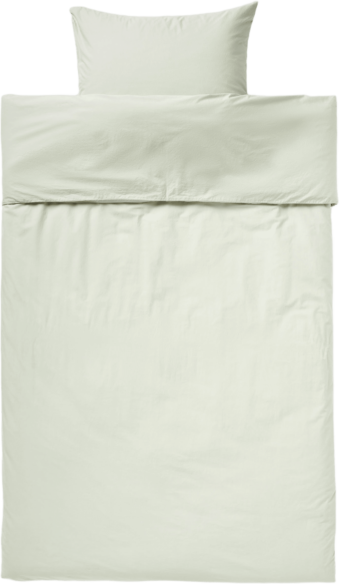 Enfärgat bäddset MAY 150x210 cm, från Åhléns Home, i färgen Dusty Green.