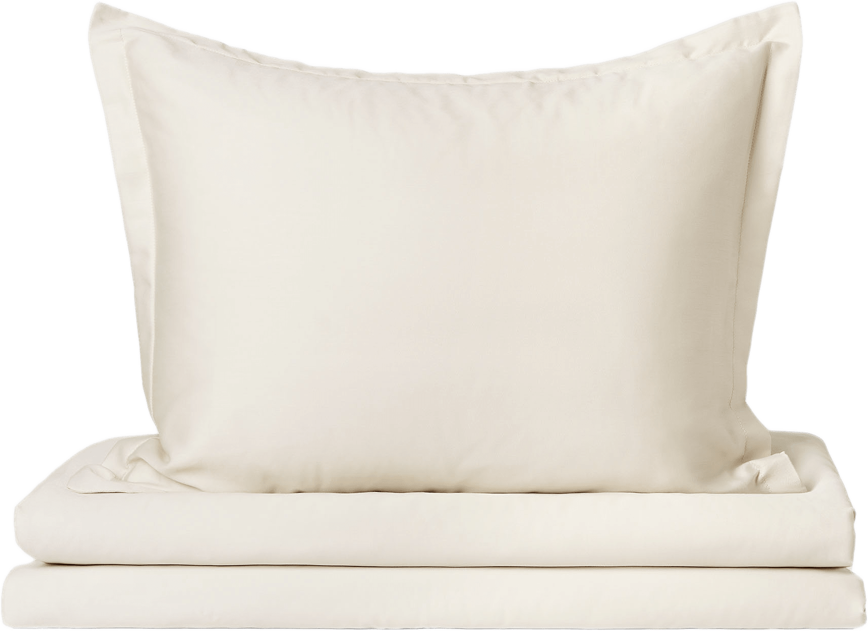 Bäddset SATIN 150x210 cm, från Åhléns Home, i färgen Off White.