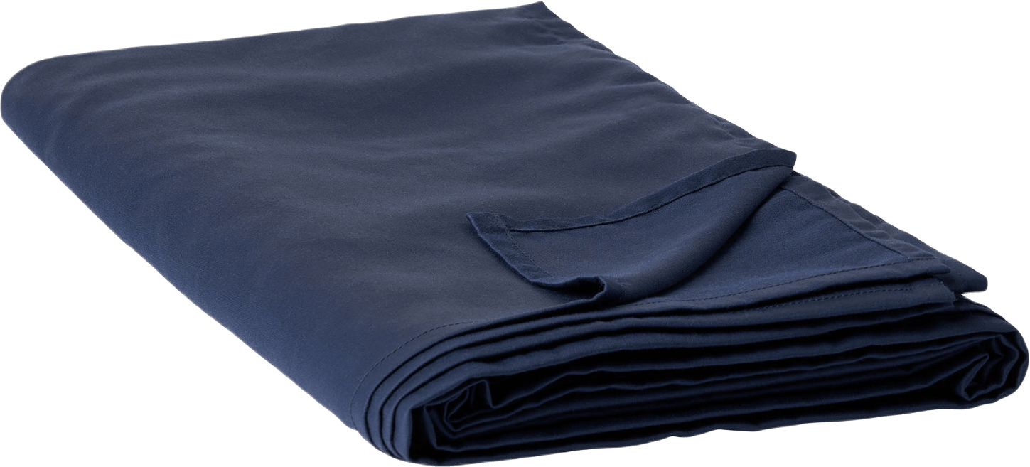 Lakan SATIN 240x260 cm, från Åhléns Home, i färgen Dark Blue.