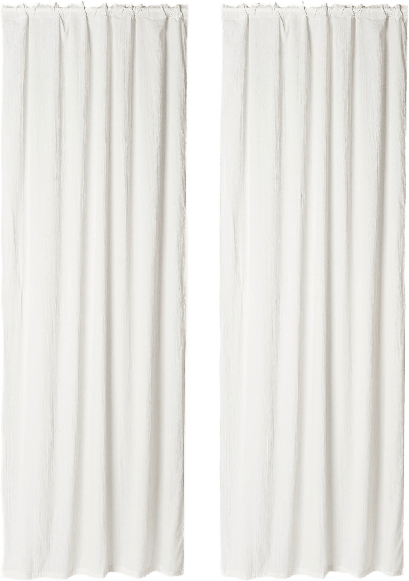 Skir gardin LINA 130x250 cm, 2-pack, från Åhléns Home, i färgen Off White.