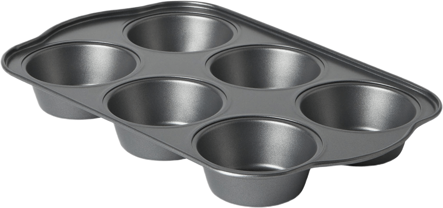 Muffinsform kolstål BISTRO 6 st, från Åhléns Home, i färgen Grey.