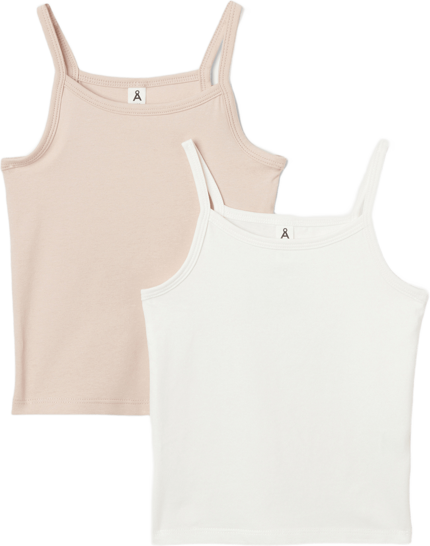 Linne TORA, 2-pack, från Å KIDS, i färgen Pink/White.