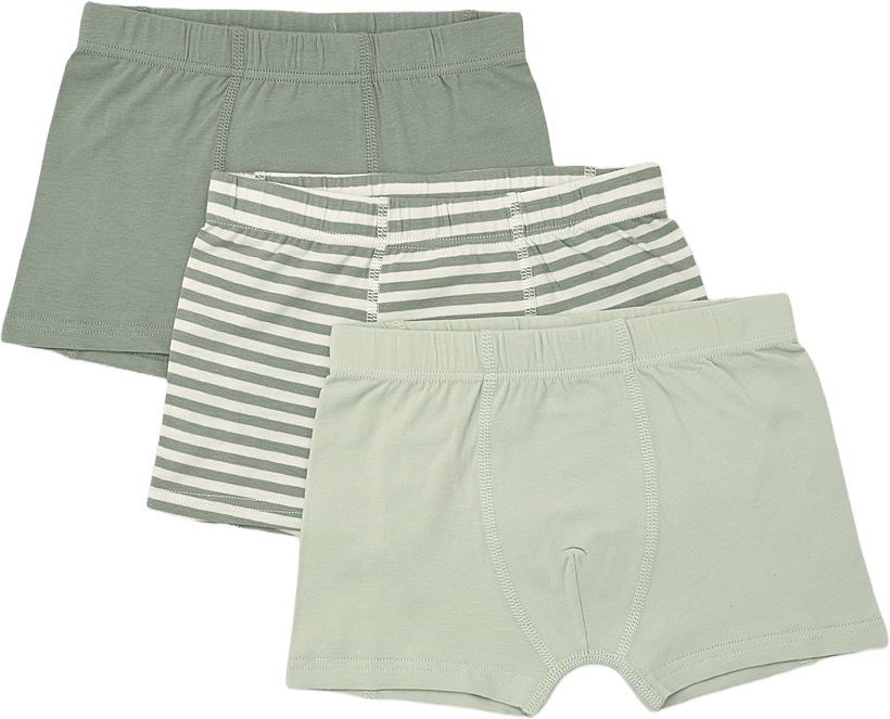 Boxershorts FREDDY, 3-pack, från Å KIDS, i färgen Green Stripe.