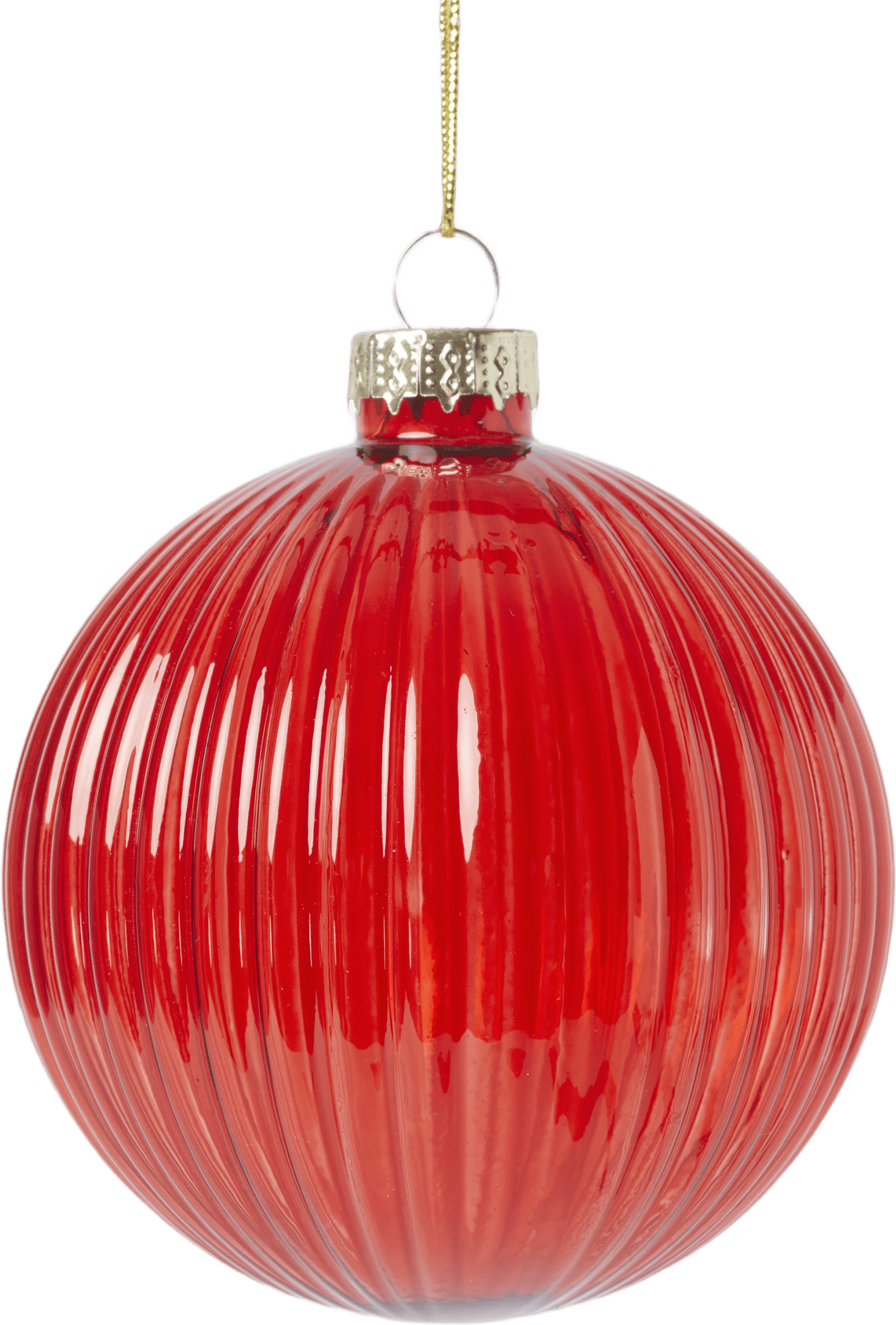 Julgranskula i glas RILLS 8 cm, från Åhléns Home, i färgen Red.