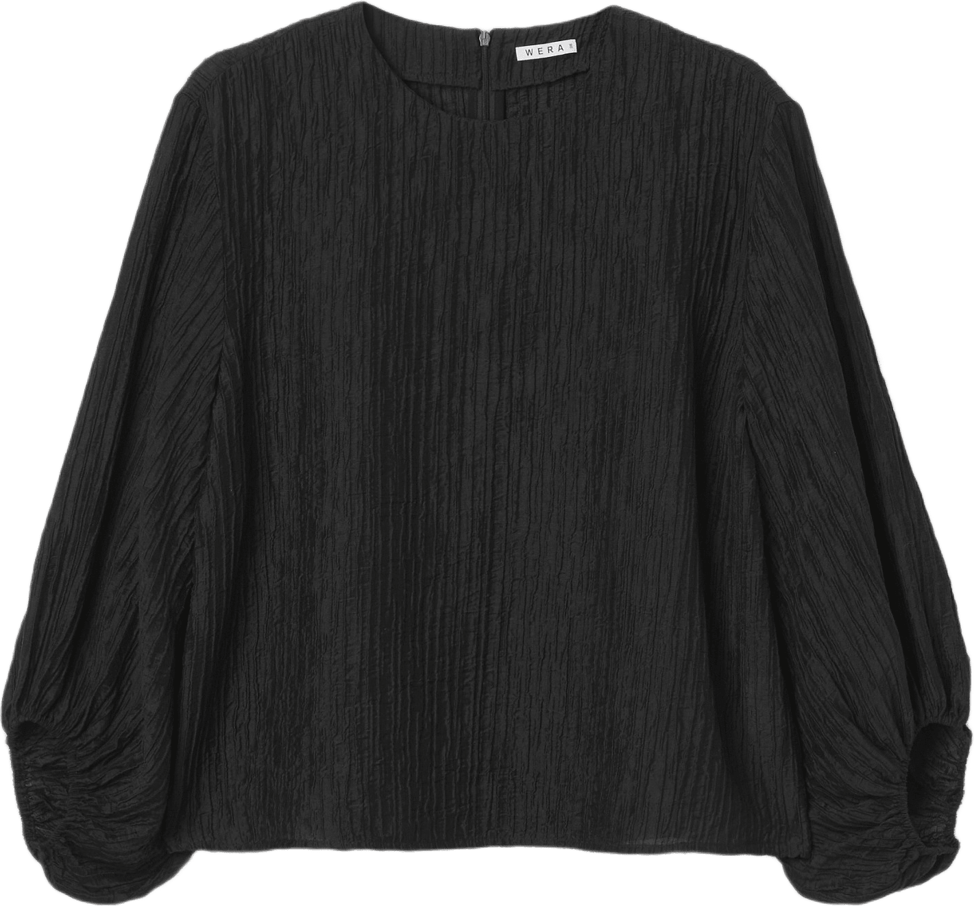 Krinklad blus BON, från Wera, i färgen Black.