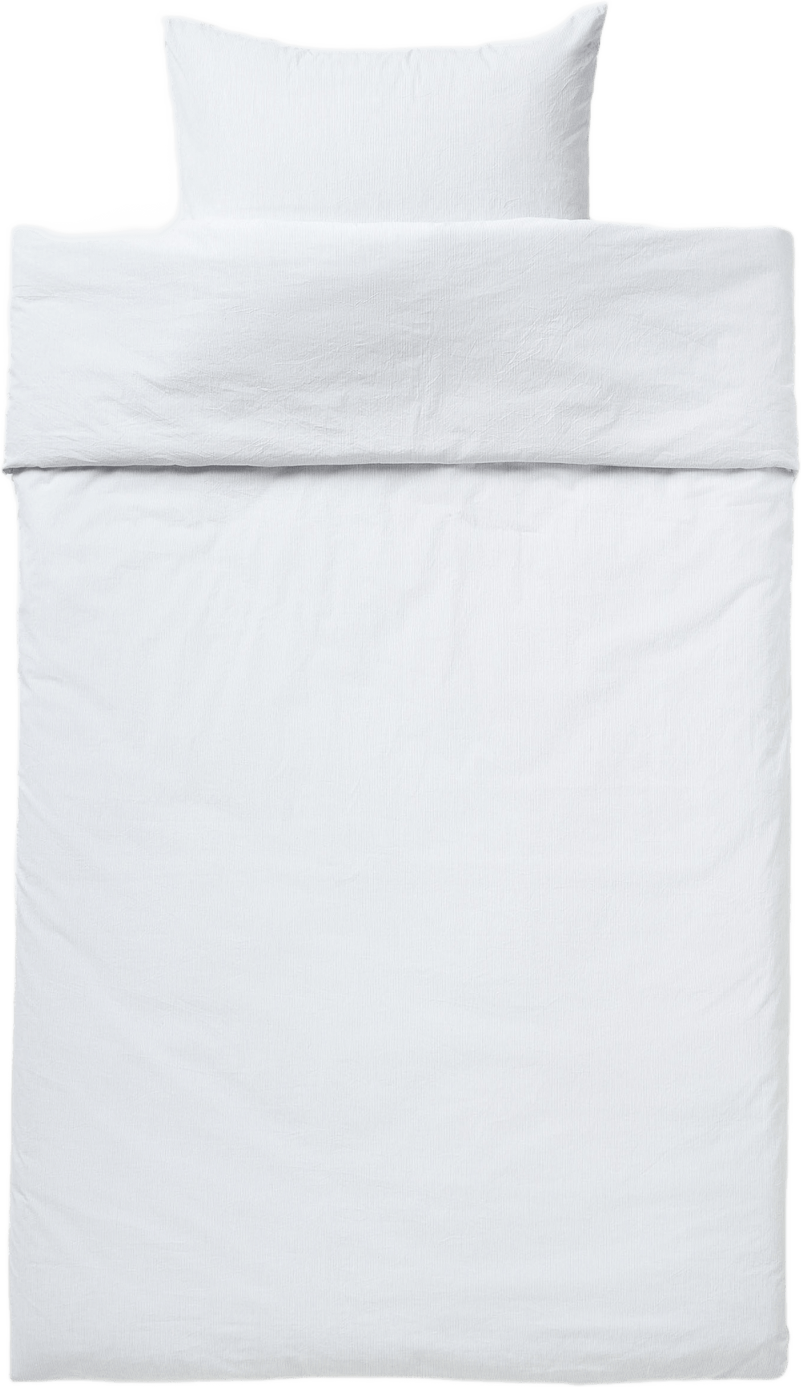 Randigt bäddset MAY 150x210 cm, från Åhléns Home, i färgen Blue.