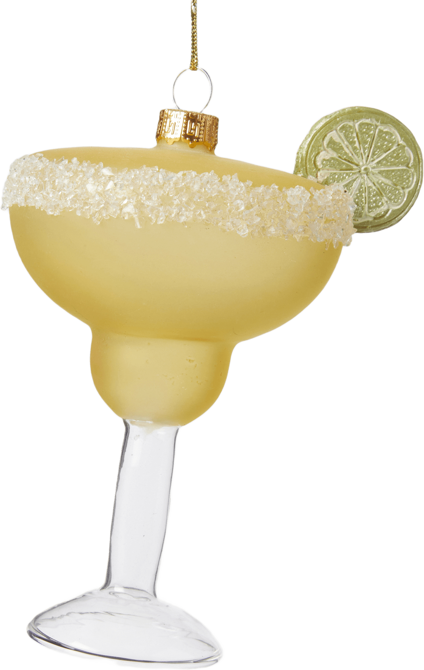 Julgranshänge i glas DRINK, från Åhléns Home, i färgen Yellow.