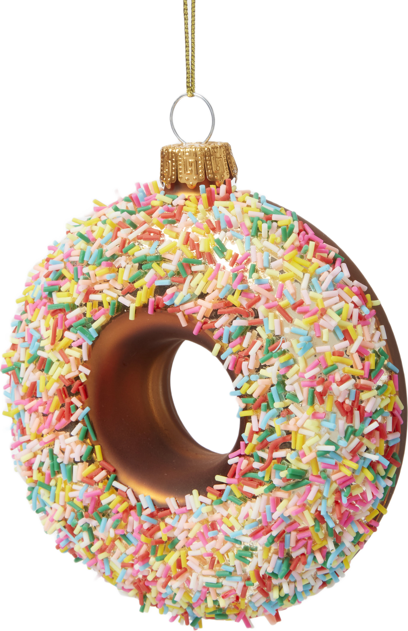Julgranshänge i glas DONUT SPRINKLES, från Åhléns Home, i färgen Multi.