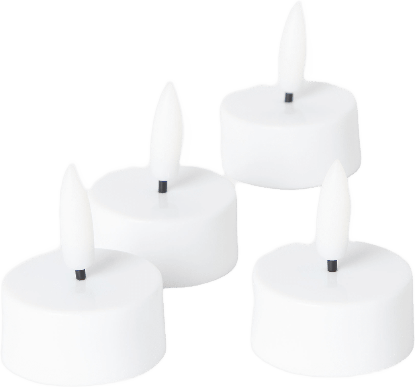 Värmeljus med timer LED, 4-pack, från Åhléns Home, i färgen White.