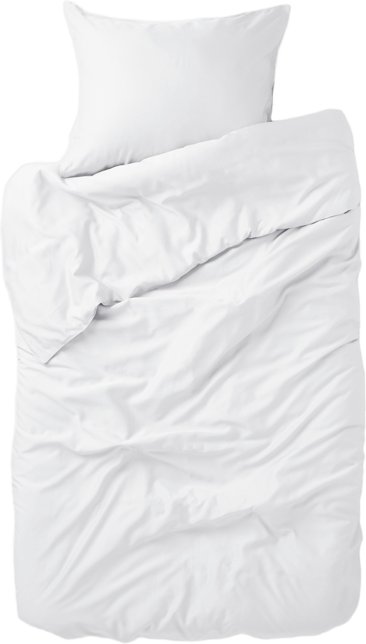 Enfärgat bäddset i bambu 150x210 cm, från VIDE, i färgen White.