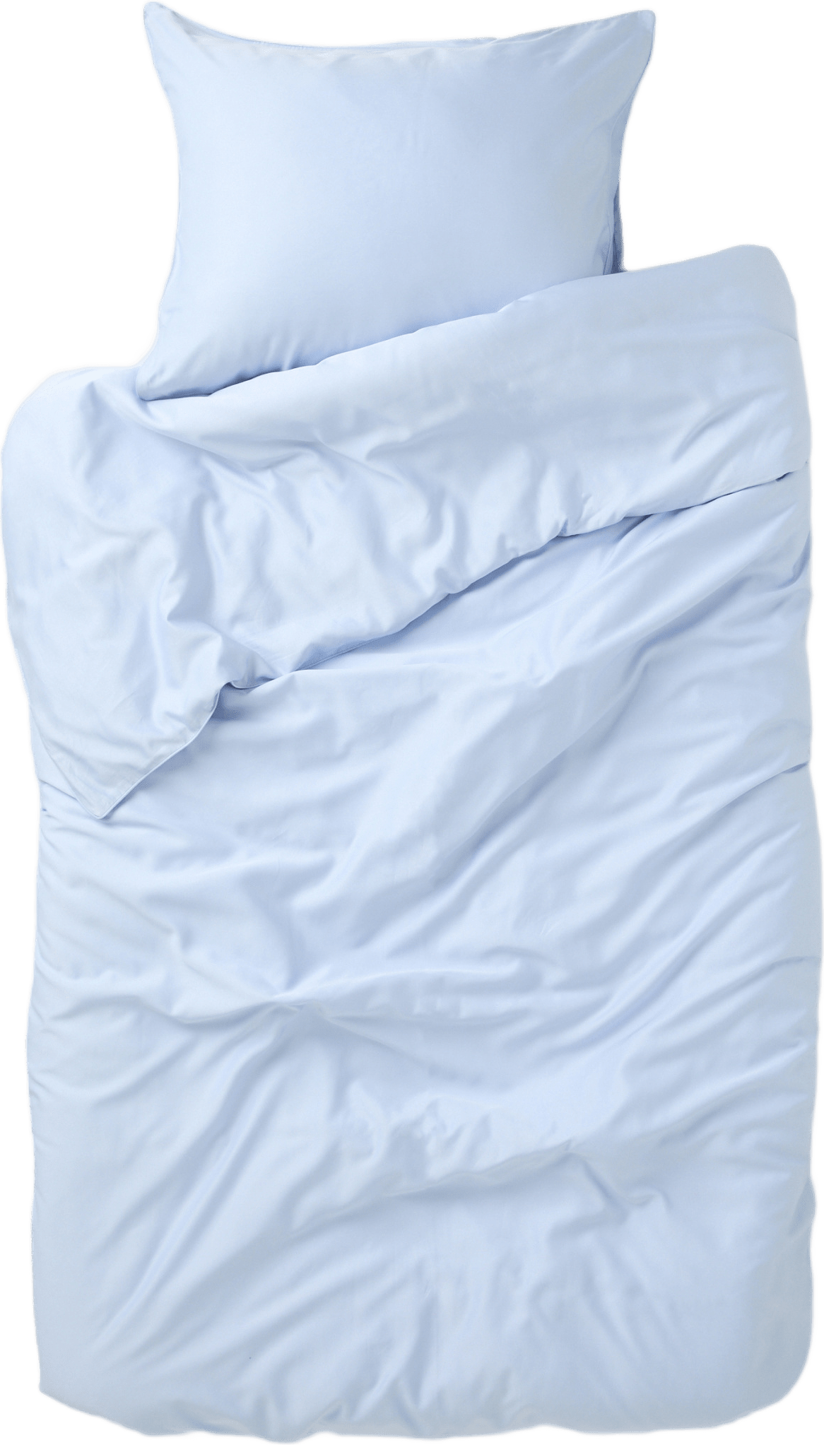 Enfärgat bäddset i bambu 150x210 cm, från VIDE, i färgen Lt Blue.