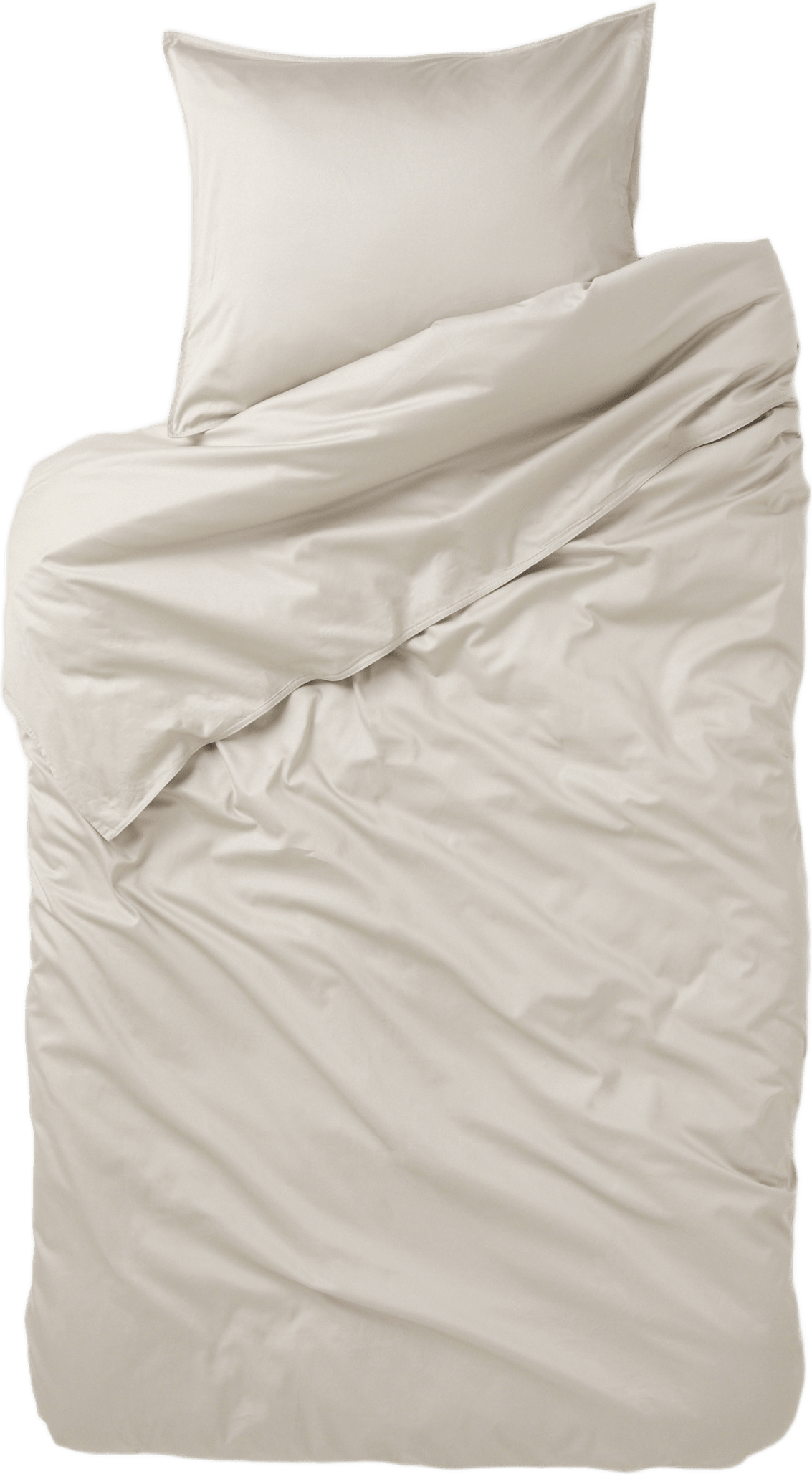 Enfärgat bäddset i satin 150x210 cm, från VIDE, i färgen Lt Beige.