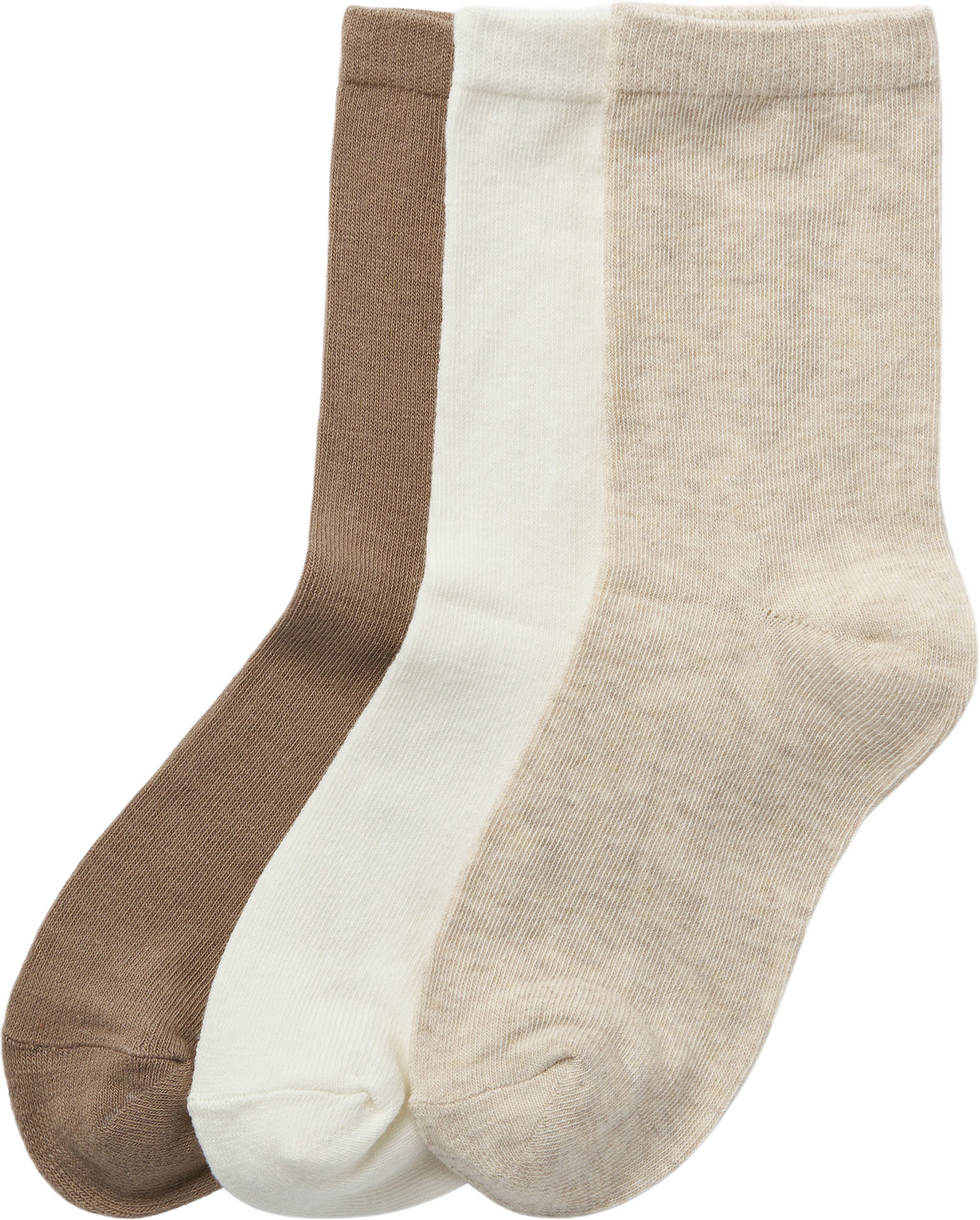 Enfärgade strumpor, 3-pack, från Å WOMAN, i färgen Beige.