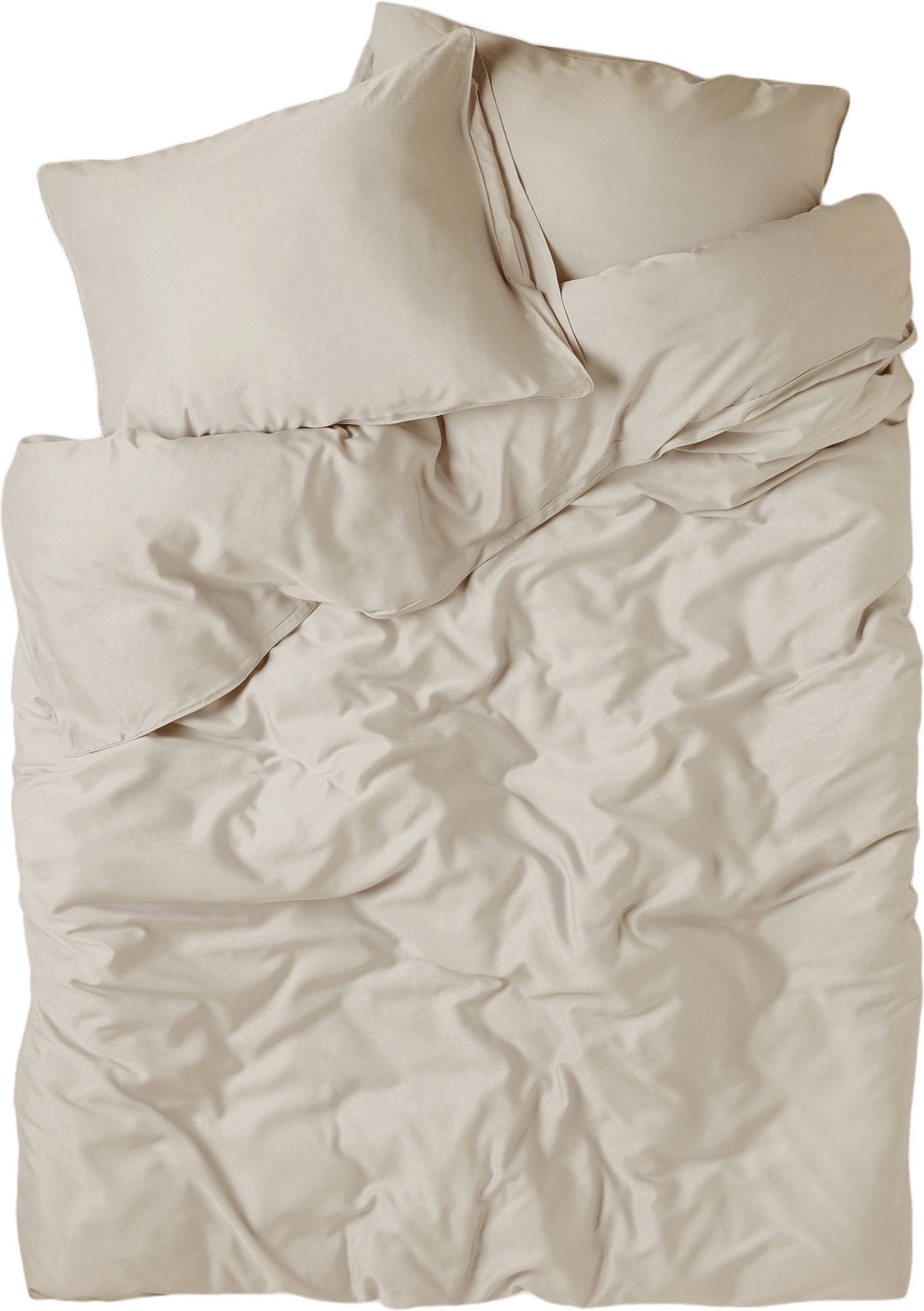 Enfärgat bäddset i bambu 220x210 cm, från VIDE, i färgen Beige.