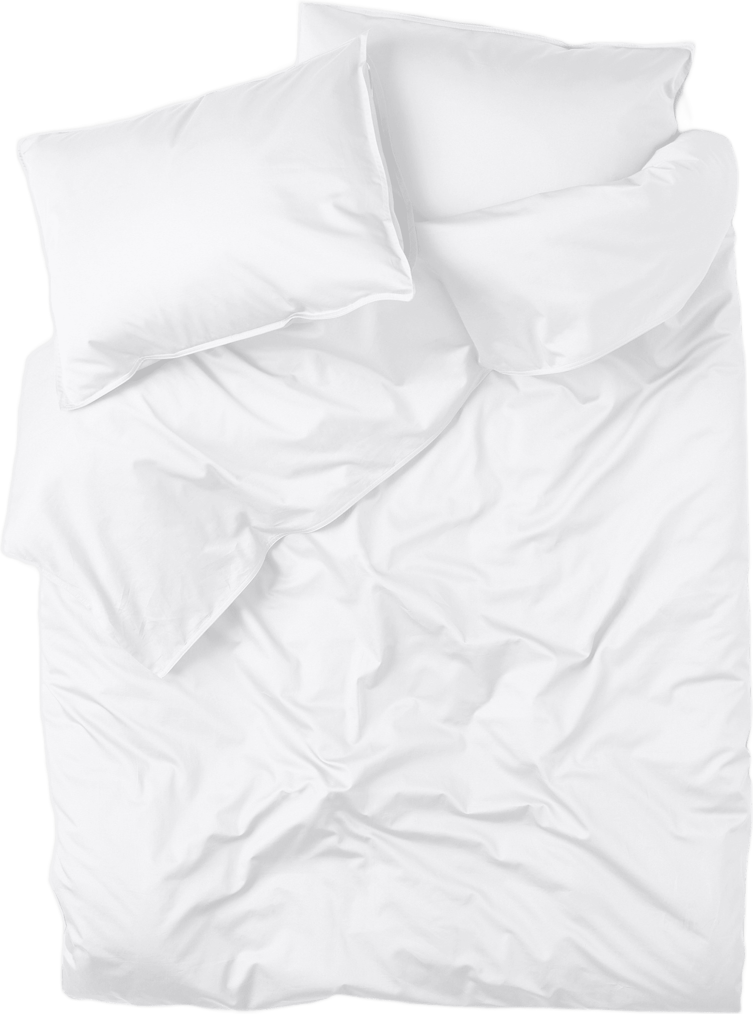 Enfärgat bäddset i satin 220x210 cm, från VIDE, i färgen White.