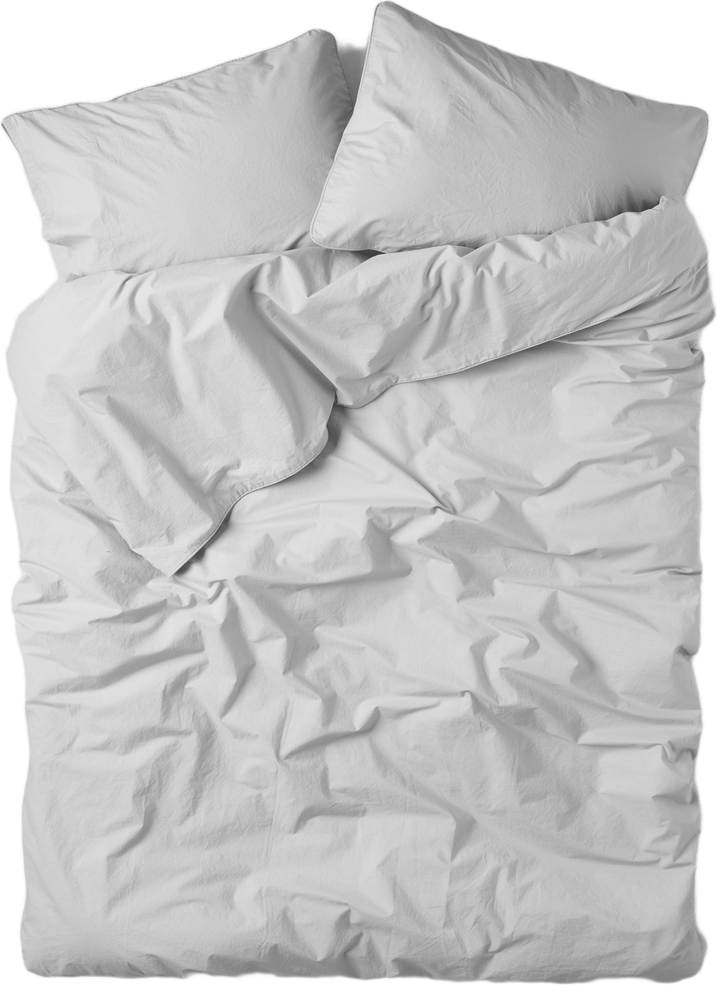 Enfärgat bäddset i percale 220x210 cm, från VIDE, i färgen Lt Grey.