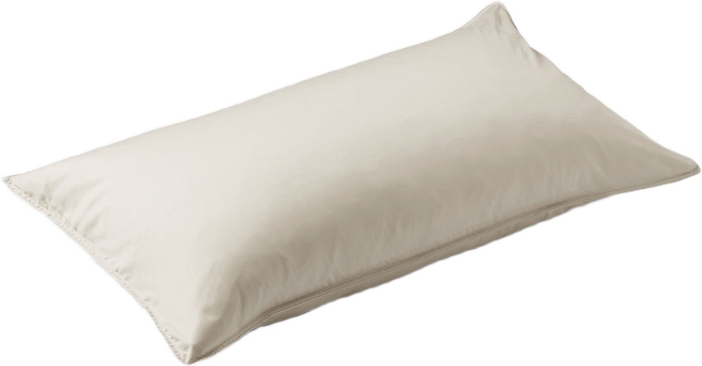 Enfärgat örngott i satin 50x90 cm, från VIDE, i färgen Lt Beige.