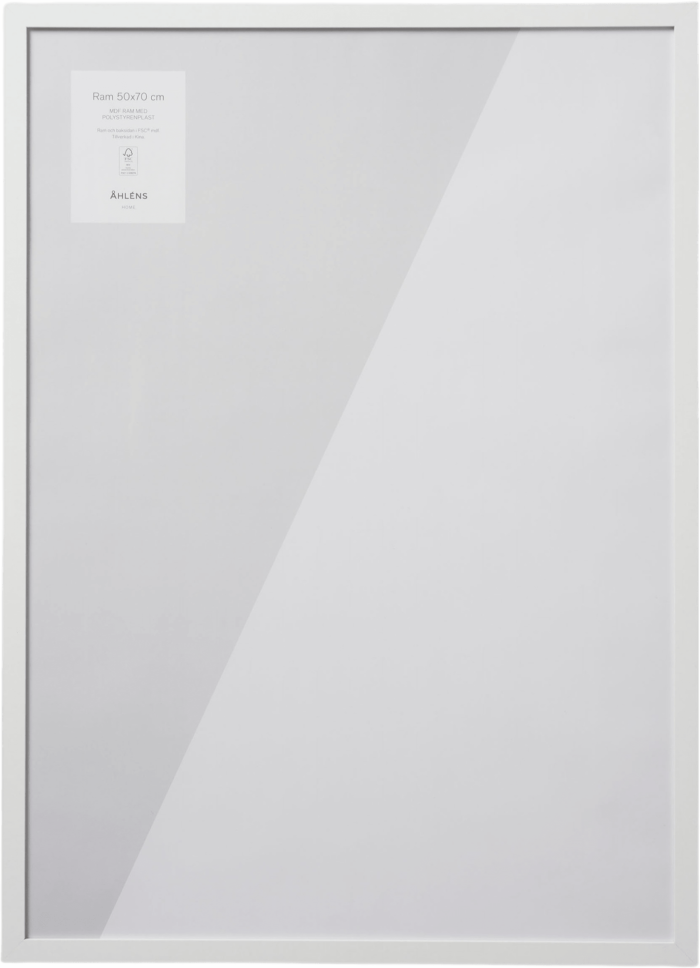 Träram 50x70 cm, från Åhléns Home, i färgen White.