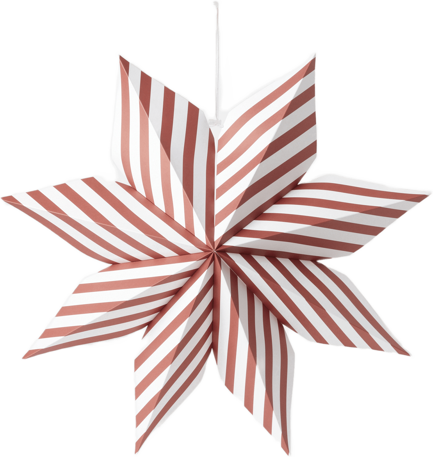 Randig adventsstjärna CLAUS 60 cm, från Åhléns Home, i färgen Red/White.