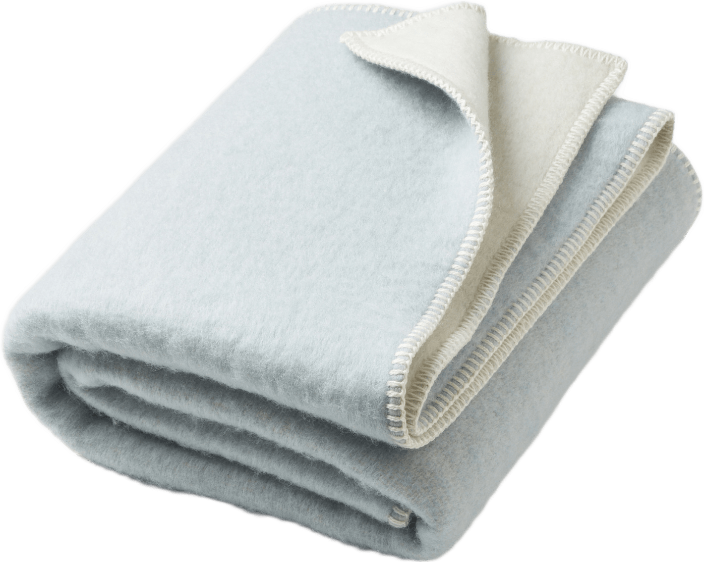 Pläd i ullmix 130x170 cm, från VIDE, i färgen Light Blue.