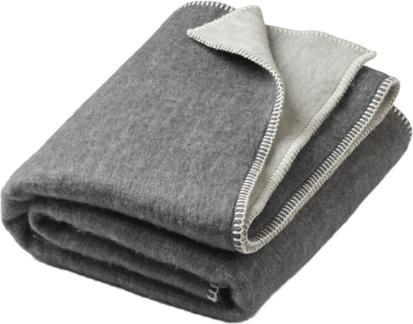 Pläd i ullmix 130x170 cm, från VIDE, i färgen Grey.